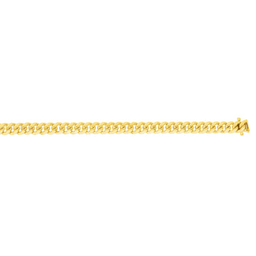 14K Yellow Gold 22 3.9mm Classic Miami Cuban Chain with Box Lock